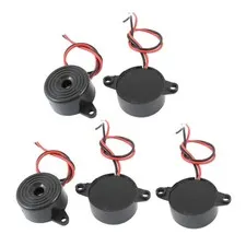 5pcs DC 3-24V 85dB Electronic Alarm Beep Signal Black 23 x 12mm