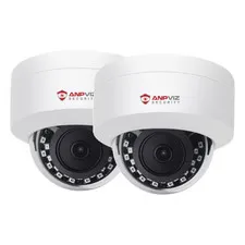 Anpviz 5MP 2PCS PoE IP Camera Outdoor Audio Recording Remote View ONVIF AI NDAA