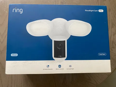 NEW SEALED Ring Floodlight Cam Pro (Wired, 2nd Gen) - Retinal 4K