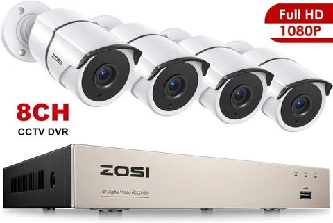ZOSI 8CH 3K Lite Home Security Camera System Outdoor 4x1080P Bullet CCTV Camera