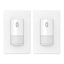 Listed Motion Sensor Light Switch, PIR Activated, 2 Pack