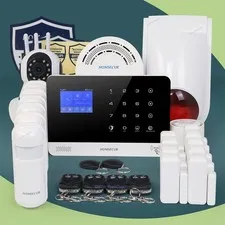 HOMSECUR Wireless WIFI 4G GSM RFID LCD Home Alarm System