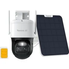 4K Dual Lens Outdoor Security Camera - 360° PTZ with Solar Power & Auto Tracking