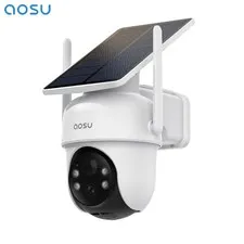 AOSU Solar Security Camera Outdoor Wireless Home Surveillance works with Alexa