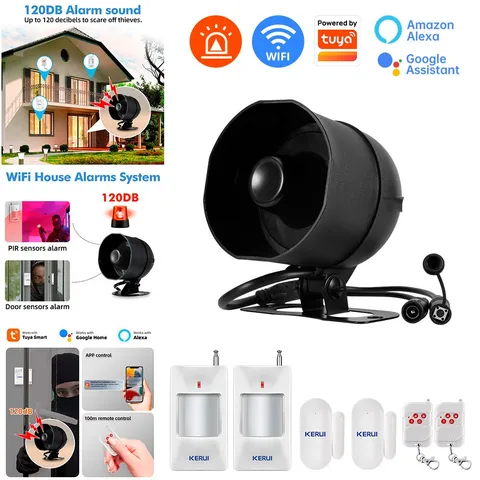 For Tuya Smart WIFI Security Alarm System Kit 110dB Wireless Loud Siren Horn