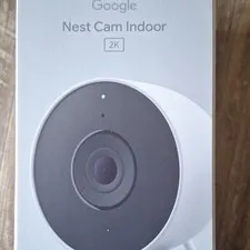Google Nest Cam Indoor 2K 1440p Wired/Wi‑Fi Night Vision HDR 2‑Way Snow