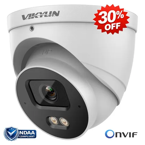 Vikylin 4MP POE IP Camera Outdoor Full Color Audio IVS Smart Motion Detection US