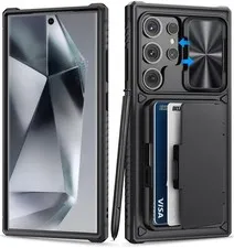 BXYJY for Samsung Galaxy S24 Ultra Case Wallet, Built-in Ultra, Black