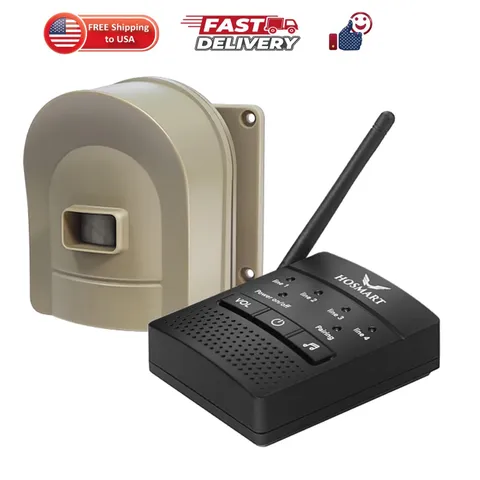 1/2 Mile Hosmart Driveway Alarm Wireless Motion Sensor System | Driveway Sens...