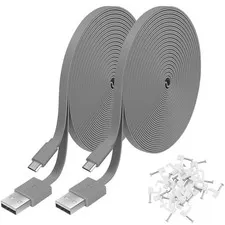 2 Pack 20FT Power Extension Cable Compatible with Wyze Cam v4,WyzeCam,Wyze Ca...