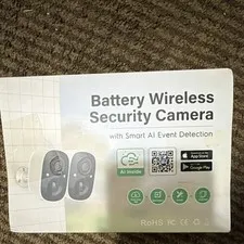 2-Pack Smart Security Camera Battery Wireless Wi-Fi IP 1080p Night Vision 2-Way