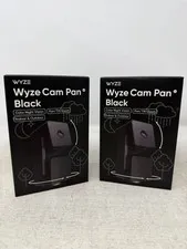 2-Pk Wyze Cam Pan v3 Indoor/Outdoor IP65 1080P 360° Pan/Tilt/Zoom Wi-Fi - Black