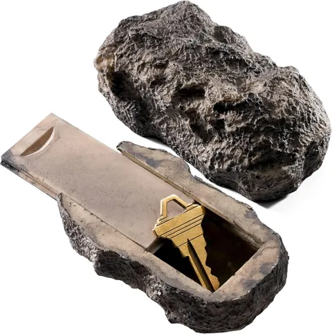 Outdoor Fake Rock Key Hider Weatherproof Garden Yard Safety Stone Spare Key