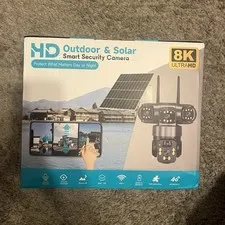 HD 8K Outdoor Solar Security Camera Wi-Fi/4G Night Vision Alexa Q20-3L