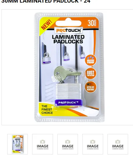 2pk 30MM LAMINATED PADLOCK