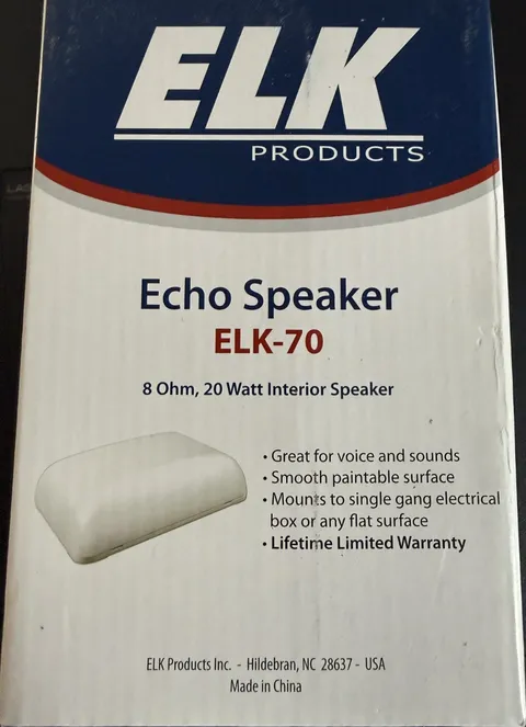 Elk Echo Speaker ELK-70 8 Ohm 20 Watt Interior Speaker
