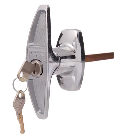 T-HANDLE LOCK SET - WITH REAR FIXING - GARAGE SHED CANOPY TURN LOCKING SET 