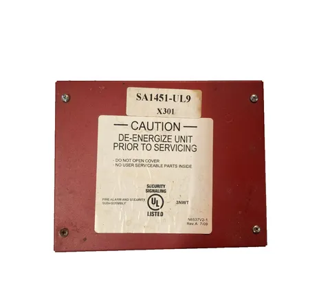 Honeywell SA151-UL9 X301 De-Energize Unit Security System Component Red Metal