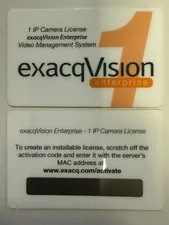 ACEVENIP01-01 -Activation card with one ExacqVision ENTERPRISE IP Camera License