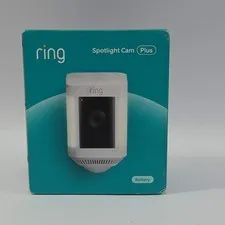 New Ring Spotlight Cam Plus Home Security Camera White