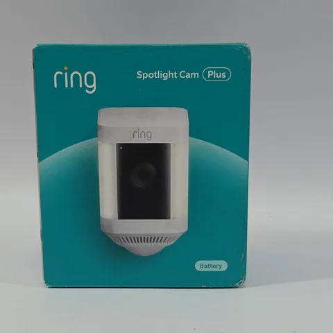 New Ring Spotlight Cam Plus Home Security Camera White