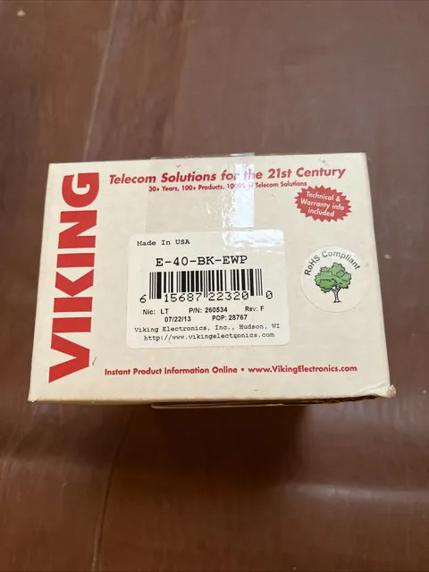 New sealed Viking Electronics E-40-BK-EWP (E-40-BK) with EWP Entry Phone Speaker
