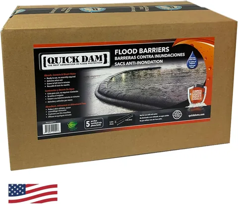 Water Activated 17Ft Flood Barriers, Reusable Water Absorbers for Diverting Wate