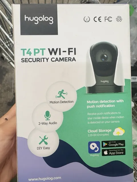 Hugolog T4 PT Wi-Fi Indoor Security Camera HD Motion 2-Way Audio Cloud