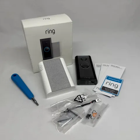 BRAND NEW Ring Wired WiFi Smart Video Doorbell with Chime B09NLDYGHQ - Black