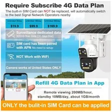 4G LTE Outdoor Wireless Camera with AI Humanoid Detection