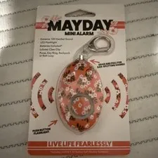 NEW MayDay Mini Alarm Emergency Personal Safety 100 Decibels LED Keyring Orange