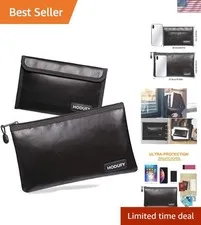 Durable Foldable Fireproof Cash & Passport Bags - Travel Security Essential