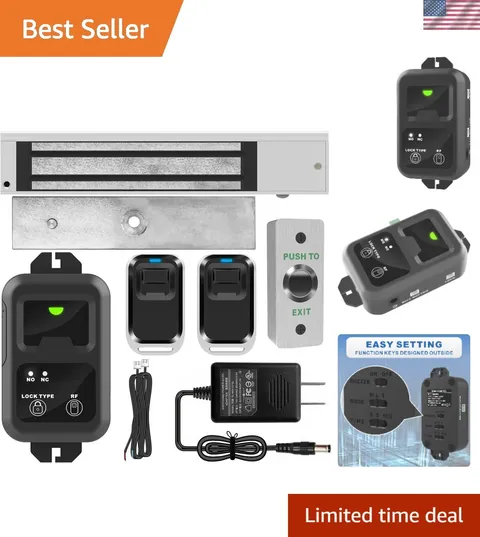 Access Control Outswinging 600lb Electric Magnetic Door Lock Kit System with ...