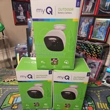 myQ Outdoor Battery Camera 3-Pack 2K Wi-Fi Color Night Vision Outdoor