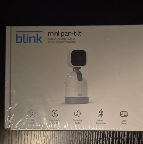 Blink Mini Pan-Tilt Indoor 1080p Wi-Fi IP Camera, Two-Way Audio, White