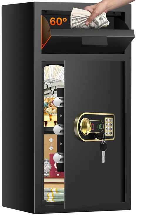 7.5 Cuft Large Drop Safe for Business, Depository Safe Box with Drop Slot