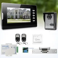 7" Wired Video Door Phone Intercom System with IR Night Vision for Home Security