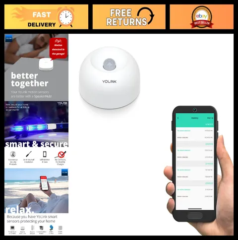 Wireless Motion Detector - 1/4 Mile Range, Indoor Sensor, Alexa Compatible, IFTT