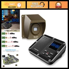 Long Range Wireless Driveway Alarm System - 1800ft Motion Sensor Alert, Recharge