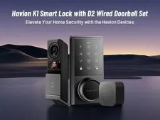NEW Havion K1-D2 Smart Lock & Wireless Video Doorbell Combo Set 5MP 3K QHD