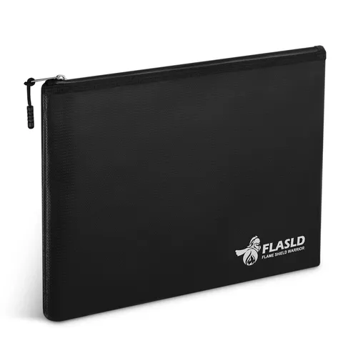 Fireproof Document Money Bags, Large Fireproof Wallet Pouch, Safe Bag for Cas...