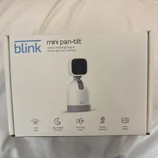 Blink Mini Pan-Tilt Indoor Rotating Plug-In Smart Security Camera White