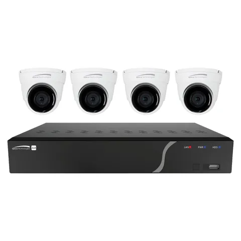 Speco 4ch H.265 Nvr with 4 Outdoor Ir 5mp IP Cameras, 2.8mm Fixed Lens, 1tb- Kit
