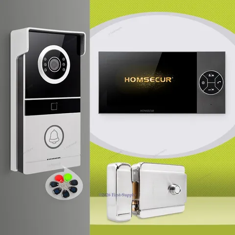 HOMSECUR 7" HD Video Doorphone Intercom Door Bell Night Vision Door Unlock