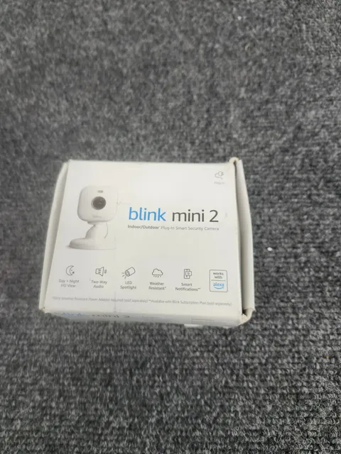 Blink Mini 2 Smart Security Camera Plug-In 1080p HD Indoor Outdoor White New
