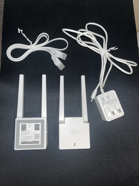 (2) Wyze Outdoor Base Stations (Model WVODB1) w/ (1) Power Adapter and cable