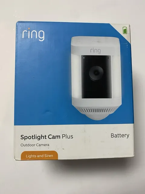Ring Spotlight Cam Plus, Battery - White