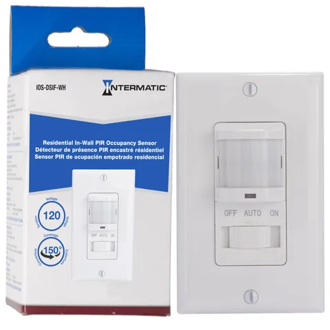 IOS-DSIF-WH Motion Sensor, White - Automated Lighting Control with Adjustable...