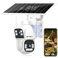 AOV WiFi Solar Security Camera Outdoor Wireless 15600mAh Battery