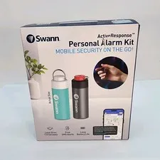 Swann ActiveResponse Personal Alarm Kit Aqua Graphite 110dB Siren SMS Keyring